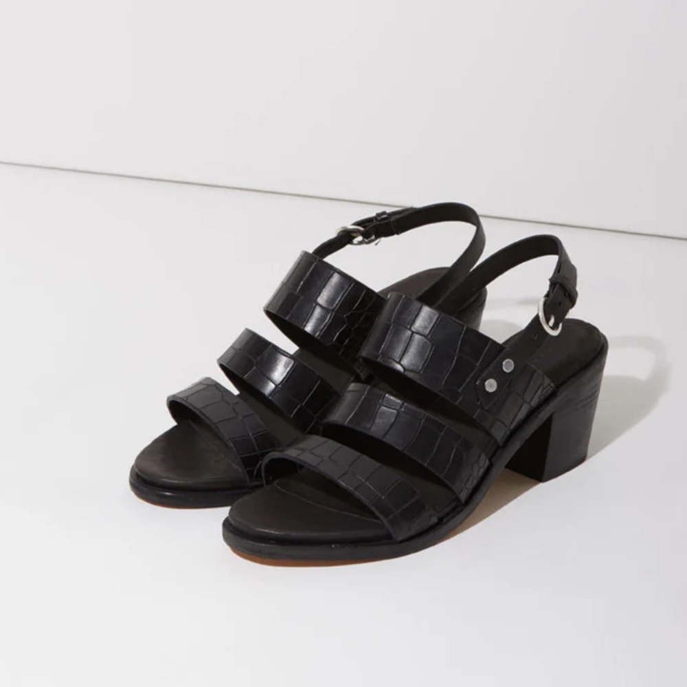 Rag & Bone Folsom Black Leather Sandals 8/38